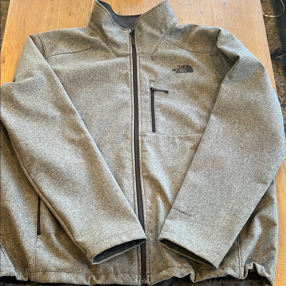 The North Face Apex Barrier Heather Gray Softshell Jacket
